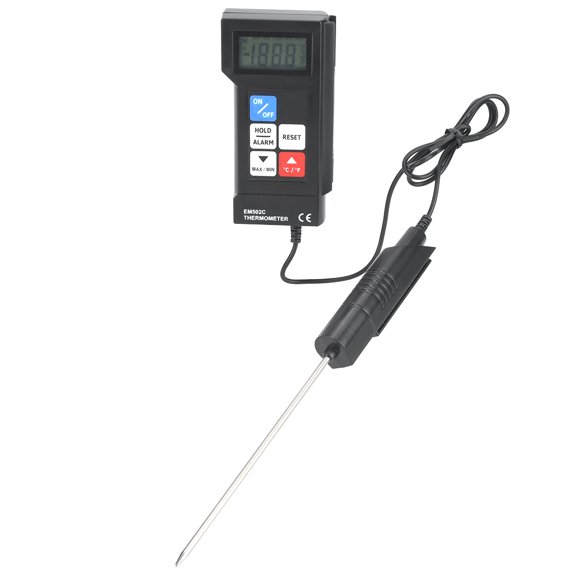 Professional Digital Electronic Food Meat Water Temperature Thermometer with 17cm / 6.7 inches Long Probe Min Max Memory Auto Shutdown and LCD Display