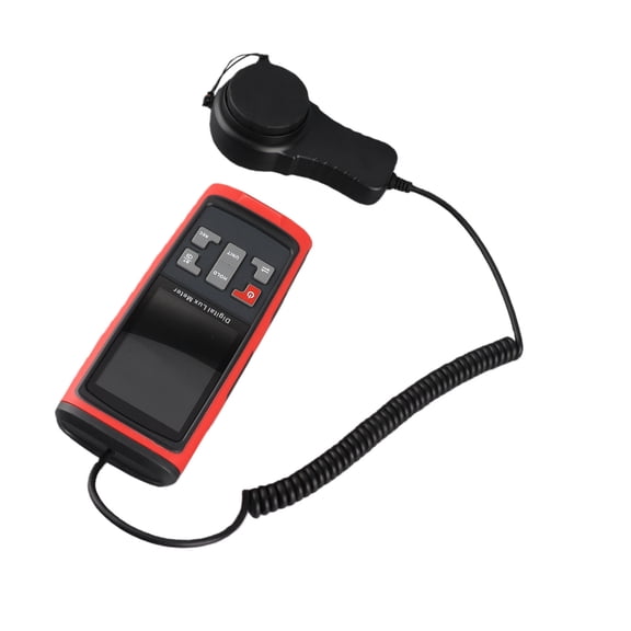 Professional Digital Illuminance Meter 0-200,000 Lx / 18,581 Fc High Accuracy Light Brightness Detector, Handheld Luminous Flux Tester for Home Office