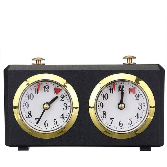 Professional Digital International Chess Clock, I-GO Count Up Down Timer with Alarm Function, Portable Retro Analog Chess Game Timer