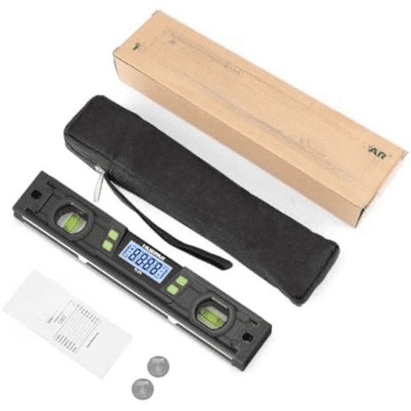Professional Digital Level 10 Inch, Digital Torpedo Level and Protractor, Spirit Bubble Electronic Inclinometer, IP54 Dust/Water Resistant, Bright LCD Display, V-Groove Magnetic Base$$