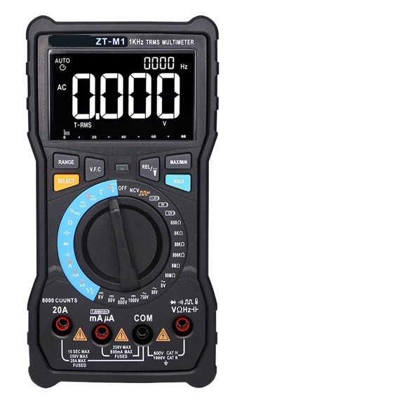 Professional Digital Multimeter True RMS 8000 - 20A AC/DC Current Tester ,Easy to Use
