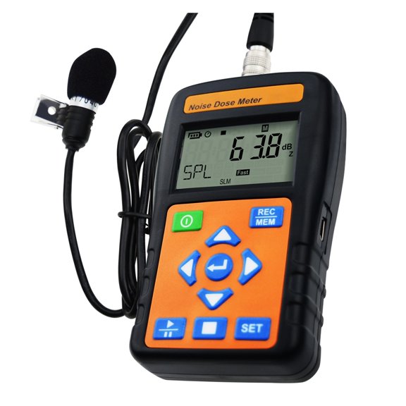 Professional Digital Noise Dosimeter & Sound Level Meter with PC Data Logging A/C/Z Frequency Weighting 1000K Readings