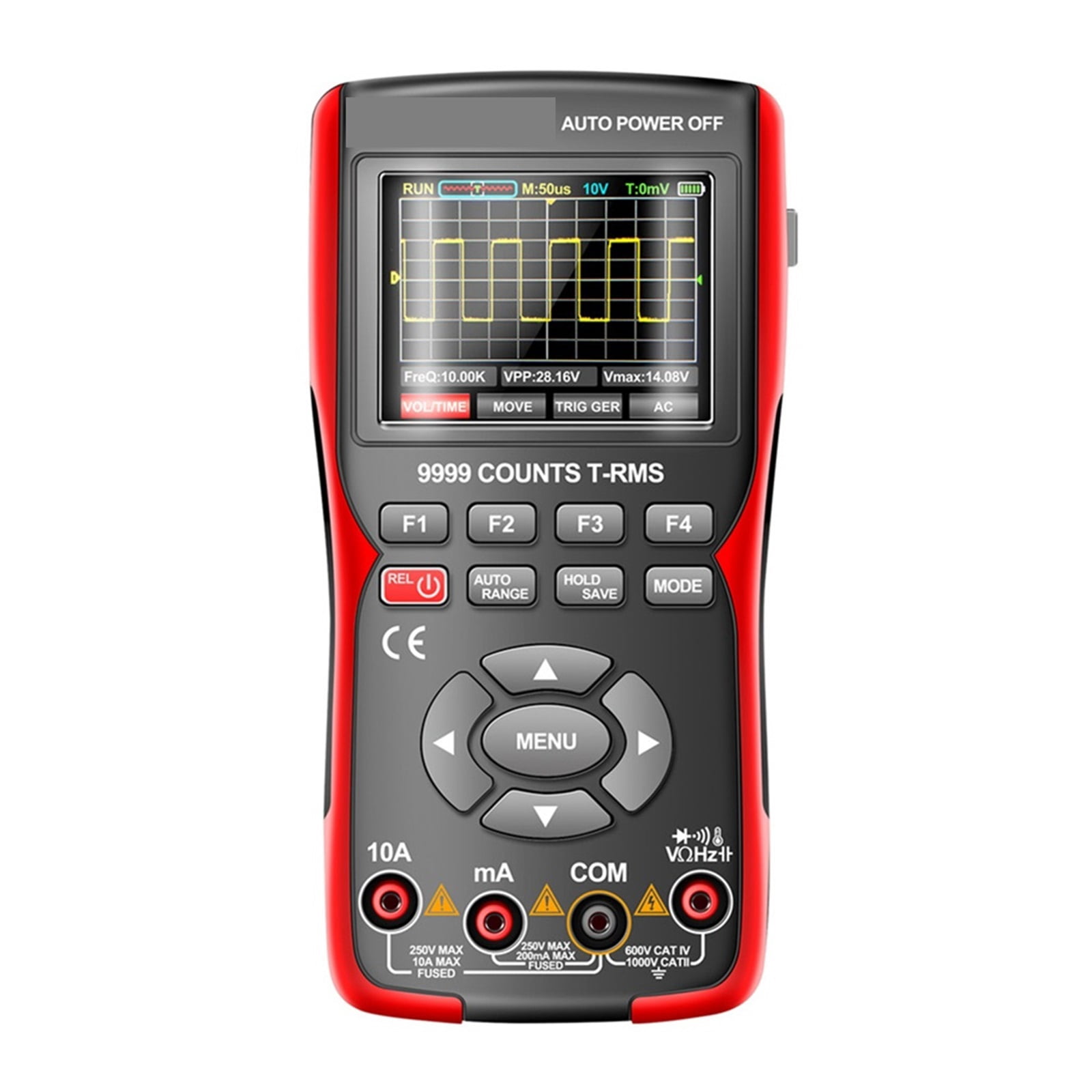 Professional Digital Oscilloscope With MODE Key 9999 Counts Multimeter AC/DC Voltage Tester Storage Oscilloscope Kit Test Leads ,Professional Designed