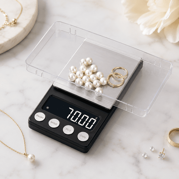 Professional Digital Pocket Scale for Coins and Jewelry - High-Precision Appraisal Tool with Calibration Weights and 7-Unit Mode Switching, 1 Count
