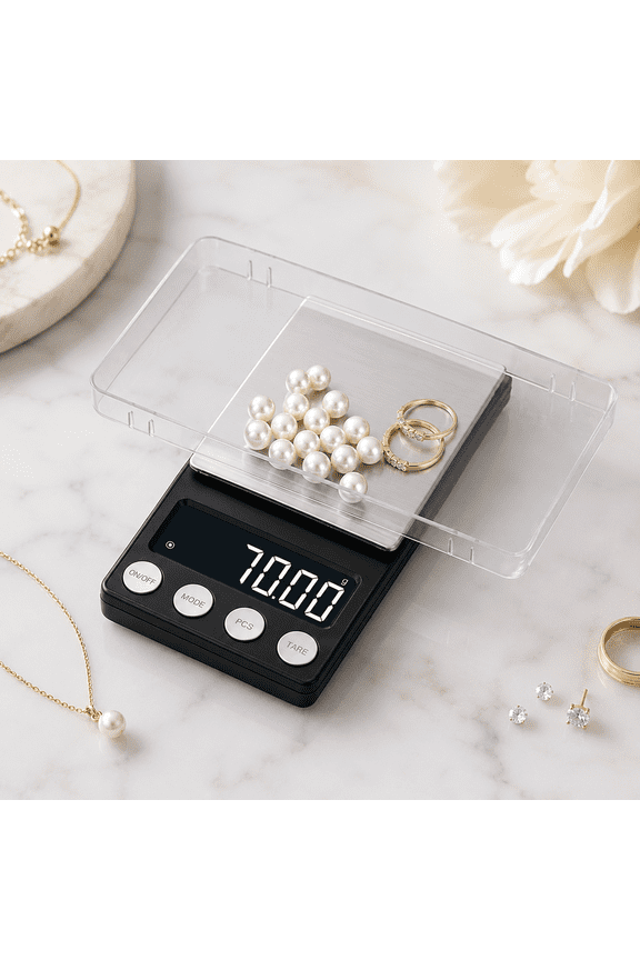 Professional Digital Pocket Scale for Coins and Jewelry - High-Precision Appraisal Tool with Calibration Weights and 7-Unit Mode Switching, 1 Count