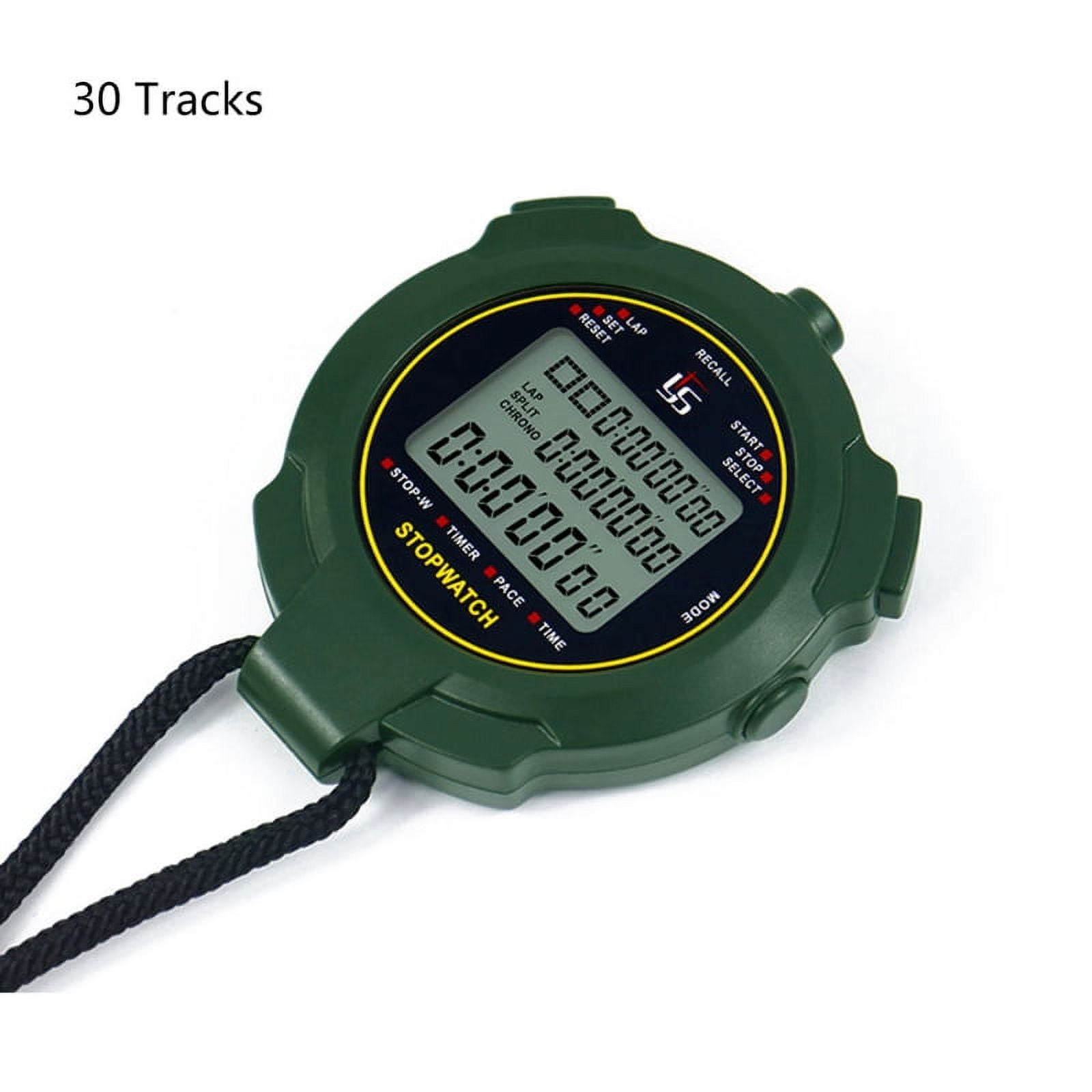 Professional Digital Stopwatch Timer Handheld LCD Chronograph Shock