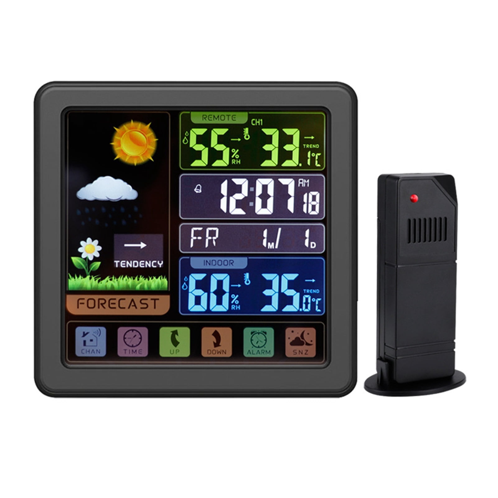 Professional Digital Temperature & Humidity Monitor, High-Stability LCD Gauge