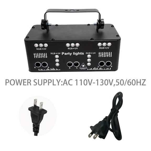 Professional Disco Party Lighting System with 21 Lens UV Black Light, DMX-512 Control, and Sound Activation for Nightclub, Bar, and Event Decoration