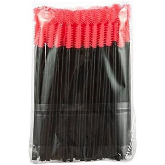 Professional Disposable Silicone Eyelash Mascara Brushes Wands Applicator Makeup Kits (Pack of 100, Ball-shape)