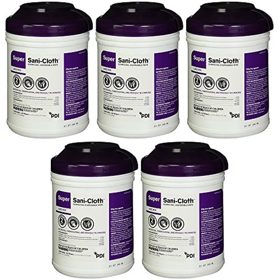Professional Disposables Surface bUosE Disinfectant Super Sani-Cloth Wipes, 160 Count (5 Pack)