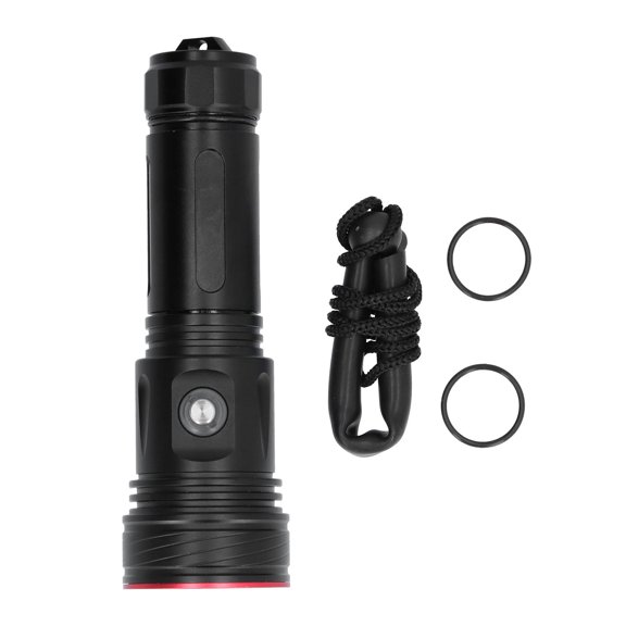 Professional Diving Light 3000lm, IP68 Waterproof, Strong Brightness Flashlight for Fishing, Camping