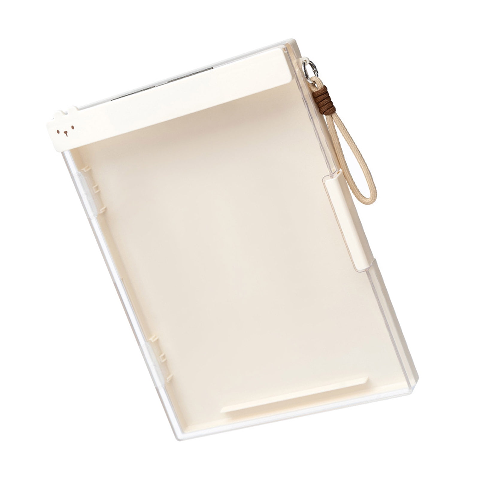 Professional Document Organiser Case with Clipboard and Lanyard Double Layer ABS File Storage Box For School