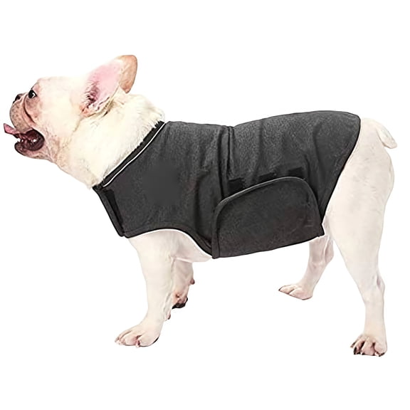 Professional Dog Anxiety Vest for Calming Support, Soft Wrappable Compression Shirt for Veterinary Care and Travel, Stress Relief Coat for Dogs, Deep Grey, Sizes XS-XXL