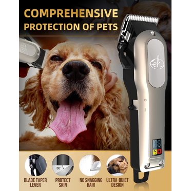 Cordless Dog Clippers 6500rpm Low Noise - Professional Pet Grooming Kit For Dogs & Cats