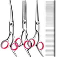 thumbnail image 1 of Professional Dog Grooming Scissors Kit, Titanium Coated Dog Scissors for GroomingGrooming Shears Kit for Dogs Cat Pet At Home, 1 of 5