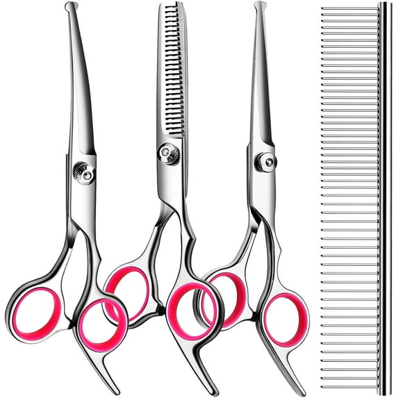 Professional Dog Grooming Scissors Kit, Titanium Coated Dog Scissors for GroomingGrooming Shears Kit for Dogs Cat Pet At Home