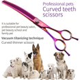 thumbnail image 1 of Professional Dog Grooming Scissors Pet Curved Thinning Shears 7.0 Inches Extremely  Blades 440C Stainless Steel  Smooth Motion Fine Cut for Dogs and Cats Multicolored, 1 of 7