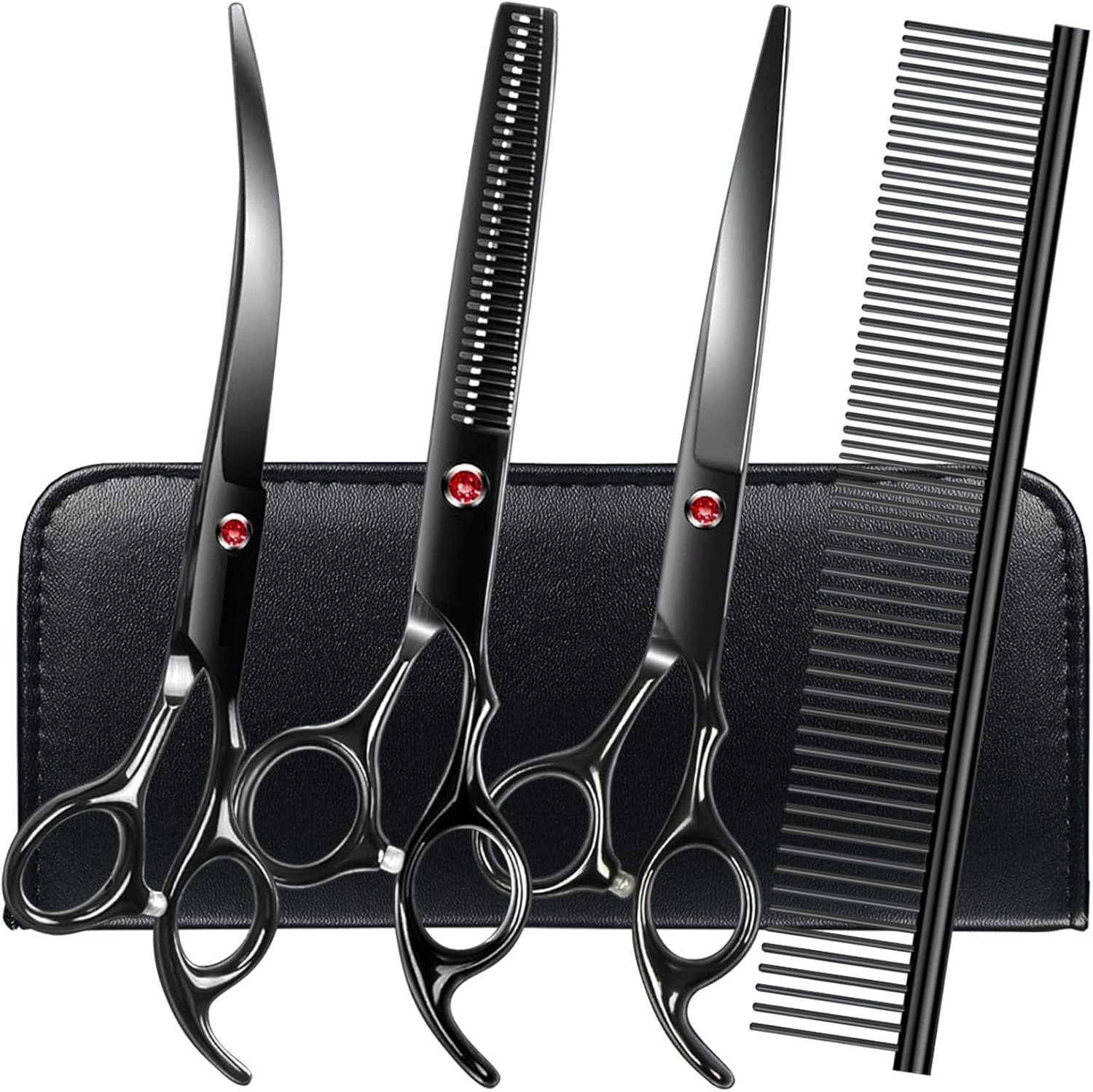 Professional Dog Grooming Scissors Set Stainless Steel Dog Grooming Kit ...