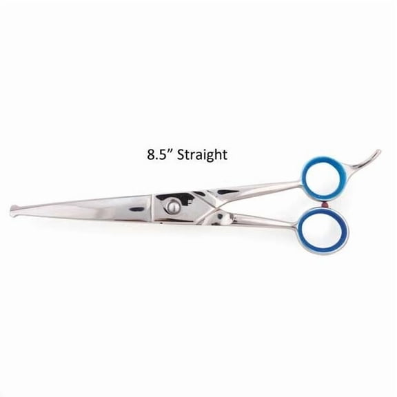 Professional Dog Grooming Shears Ball Tip Straight Curved Choose 7.5" or 8.5" (8.5" Straight)
