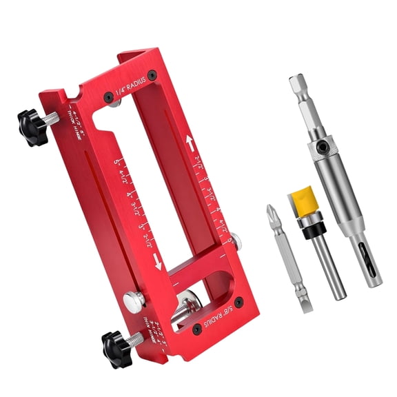 Professional Door Hinge Alignment Tool Heavy Duty Aluminu Template for Error Drilling On Multiple Door Types