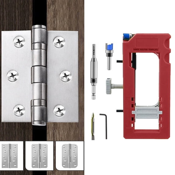 Professional Door Hinge Installation Kit: for Precision Router Template with