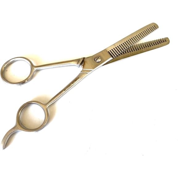 MT Double Teeth Stainless Steel Barber Hair Cutting Thinning Scissors, 6.5", Silver
