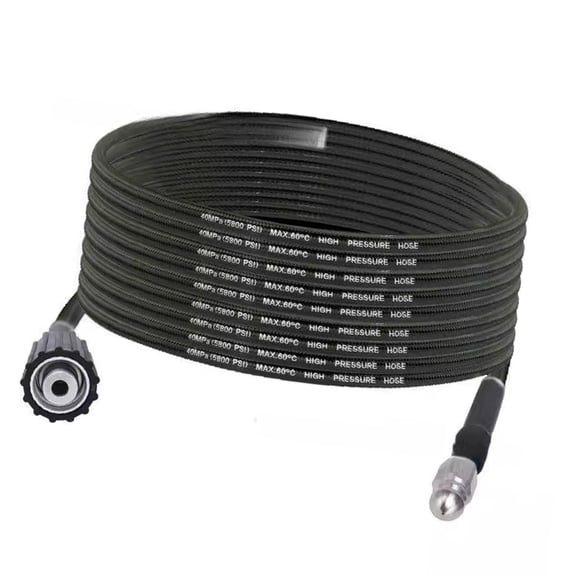 Professional Drain Unblocking Tool 6+1 Outlet Attachments and 15 Meter Flexible PVC Hose for Stubborn Obstructs