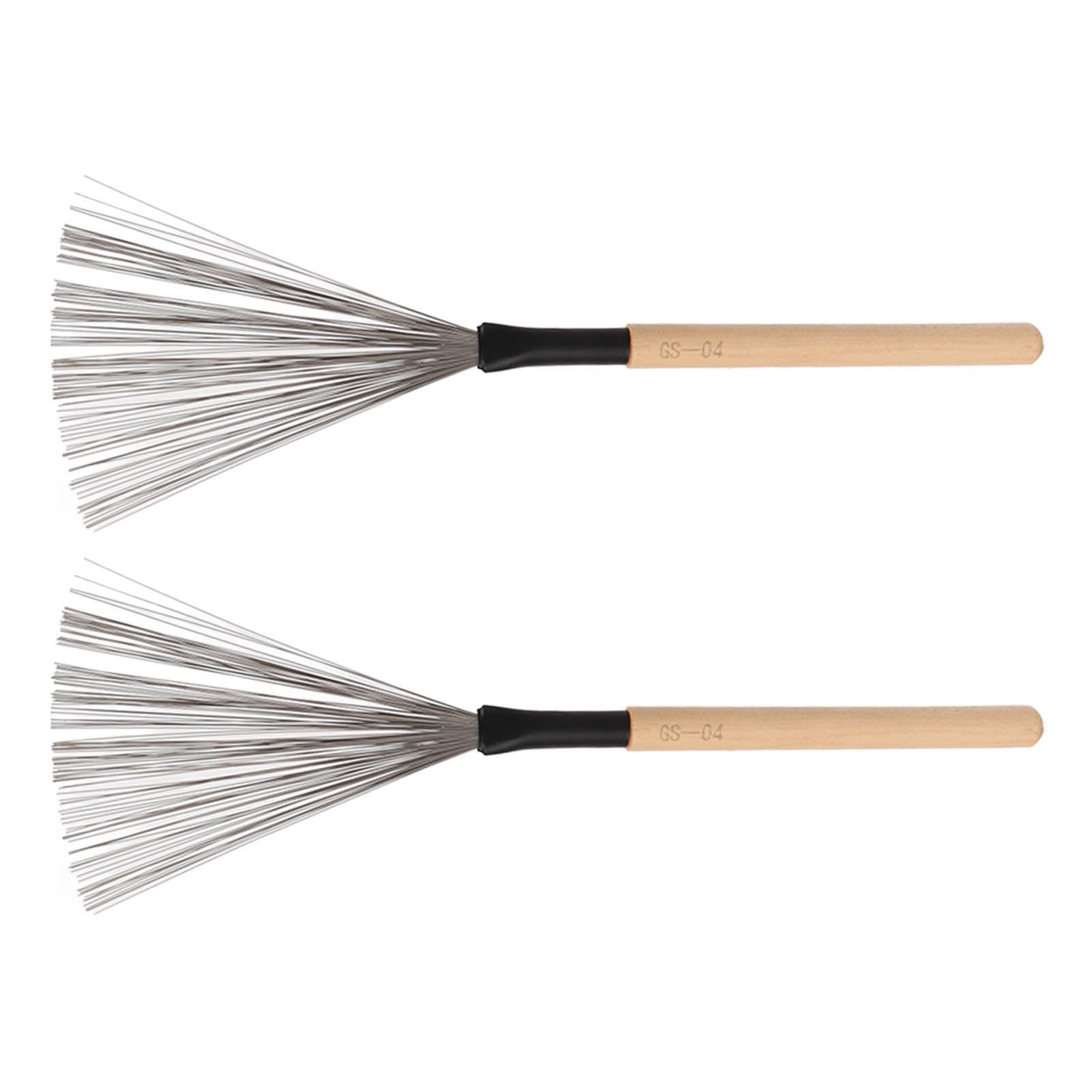 Maple Instruments Professional Drum Brush Steel Wire Maple Wooden Handle Percussion Tool ...