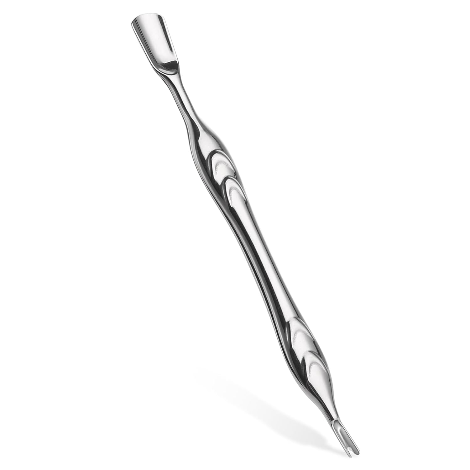 Professional DualEnded Stainless Steel 2in1 Cuticle Trimmer Fork for