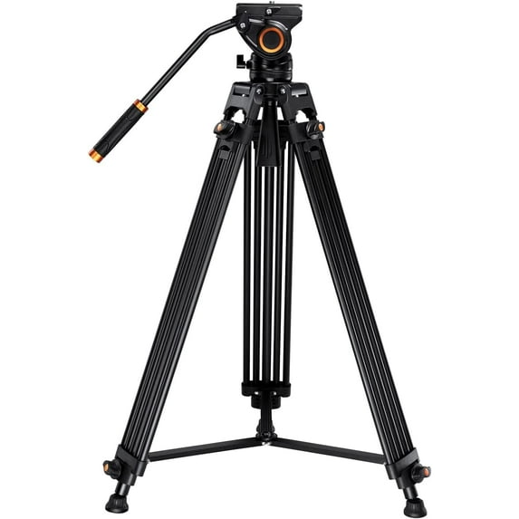 Professional Dual Handle Aluminum 67 Tripod For Sony FDR-AX1 (Bubble Level)