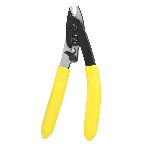 Professional Dual Hole Optical Fiber Wire Stripper High Carbon Steel CFS-2 Precision Hand Crimper Tool for Electricians and Networking Wiring Installers, 6.46 Inches / 16.4 cm Long