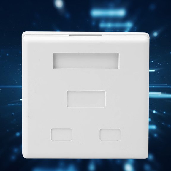 Professional Dual Port RJ45 8P8C Network Module Desktop Box Cologne Cat.6 Shielded Ethernet Socket Connection Junction Box, White 2.4 x 2.3 x 1.1 inches / 6.0 x 5.8 x 2.7 cm