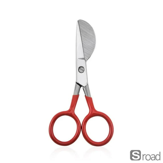 Professional Duckbill Applique Scissors, Tufted Carpet Trimmer & Embroidery Scissors With Safety-Lift Blade & Soft Grip Handle For Fabric, Sewing, And Crafting