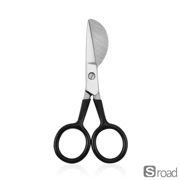 Professional Duckbill Applique Scissors, Tufted Carpet Trimmer & Embroidery Scissors With Safety-Lift Blade & Soft Grip Handle For Fabric, Sewing, And Crafting