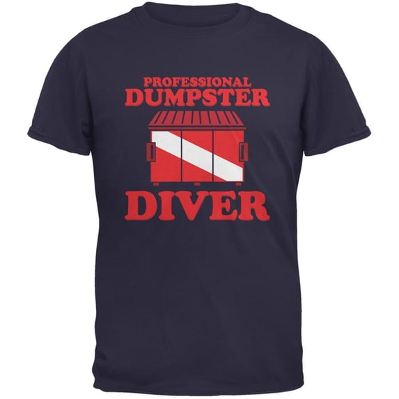 Professional Dumpster Diver Navy Adult T-Shirt - Small