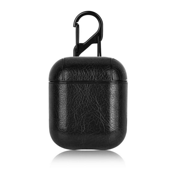 Professional Dustproof Soild Color Anti-drop PU Leather Earphone Case Earbuds Protective Shell Wireless Headphone Cover BLACK