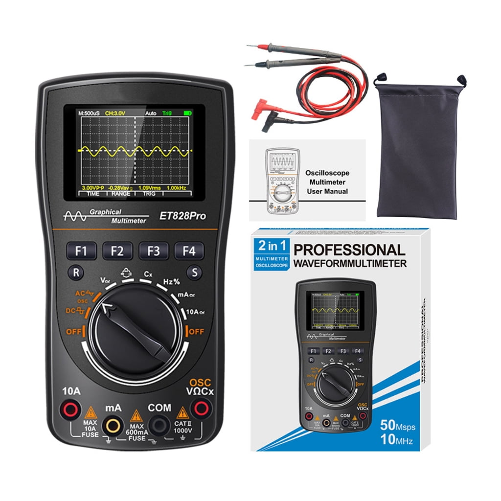 Professional ET828Pro Double Function Oscilloscope and Multimeter 320x240 Display with Data Storage for Engineers