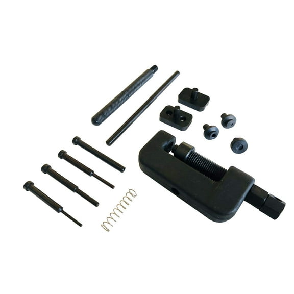 Professional EZ Travel Collection Chainsaw Chain, Bike Chains, Etc. Breaker and Link Setting Tool Kit (13 Piece Set)