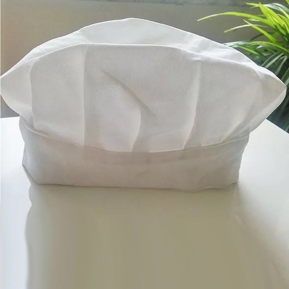Professional Elastic Adjustable Men Women Cap Kitchen Cooking Baker Chef Hat, White