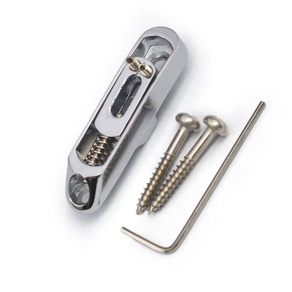 Professional Electric Bass Bridge Vertical Brass Saddles, String-Through Design & Gold Finish for Resonance Tuning