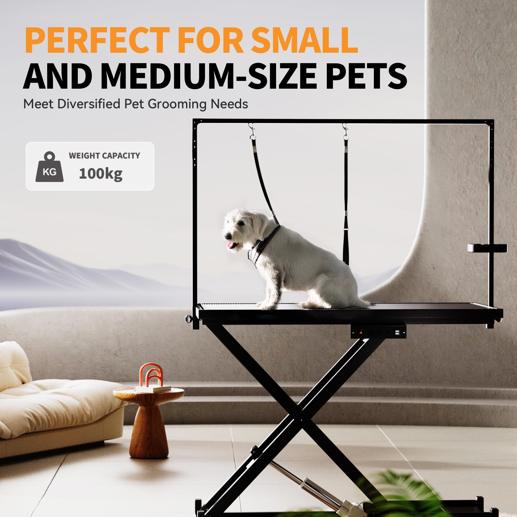 Professional Electric Dog Grooming Table with Heavy Duty, Height ... - Height Adjustable Dog Grooming Equipment Pedestal