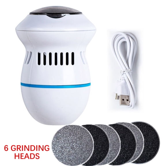 Professional Electric Feet Callus Remover,Portable Rechargeable Foot File Pedicure Tools with Vacuum Adsorption Foot Grinder 2 Speed 6 Grinding Heads, Ideal for Dead Skin/Powerful Exfoliation