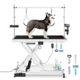 thumbnail image 1 of Professional Electric Grooming Table, Height Adjustable Lift Dog Table with Anti-Slip Tabletop, Grooming Arm and Tool Organizer, Capacity 330 LBS, White, 1 of 9