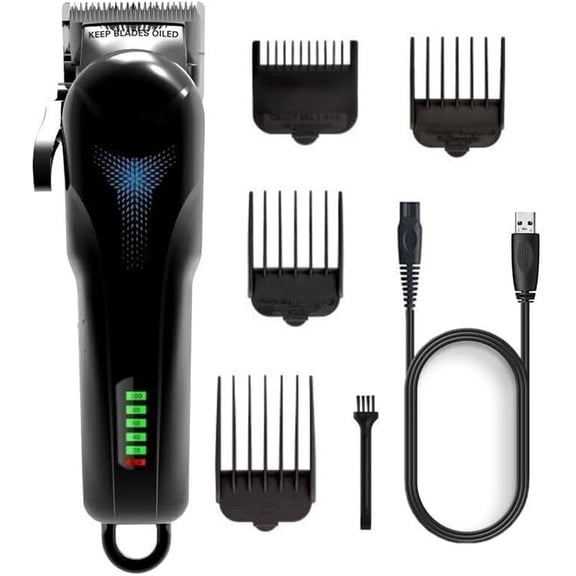 Professional Electric Hair Clippers for Men, Rechargeable Hair Cutting Machine with Taper Lever, Powerful Barber Hair Trimmer