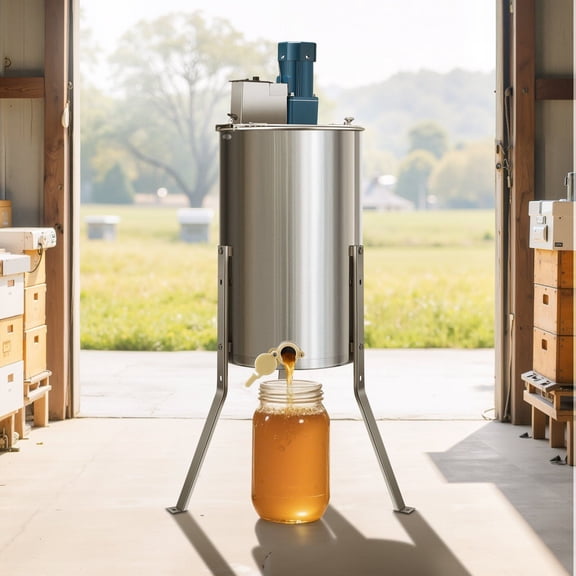 Professional Electric Honey Extractor, 3-Frame Stainless Steel Spinner for Easy Honey Harvesting