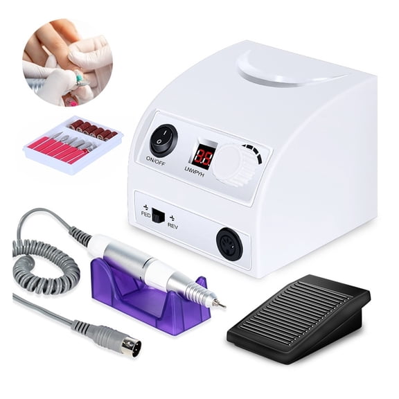 Professional Electric Manicure Machine, Nail Drill 35000 RPM Milling Cutters, Nail Art Nail File With Cutter Nail Kits Tool ,Easy to Operate