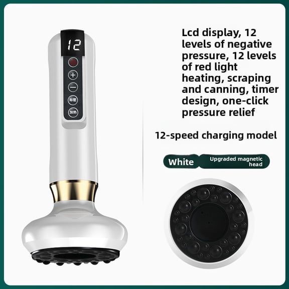 Professional Electric Muscle Scraper Tool with Red Light & Heat, 3-in-1 Body Massager for Athletes, Handheld Rechargeable Device for Neck Shoulder and Leg Relaxation, Cordless