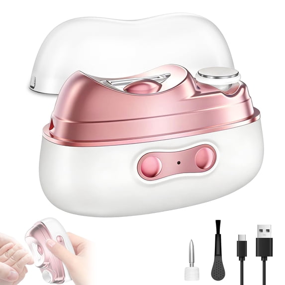 Professional Electric Nail Clipper with LED Light, 2-Speed Automatic Nail Trimmer for Adults & Seniors, Includes Nail Storage & Polisher, USB Rechargeable