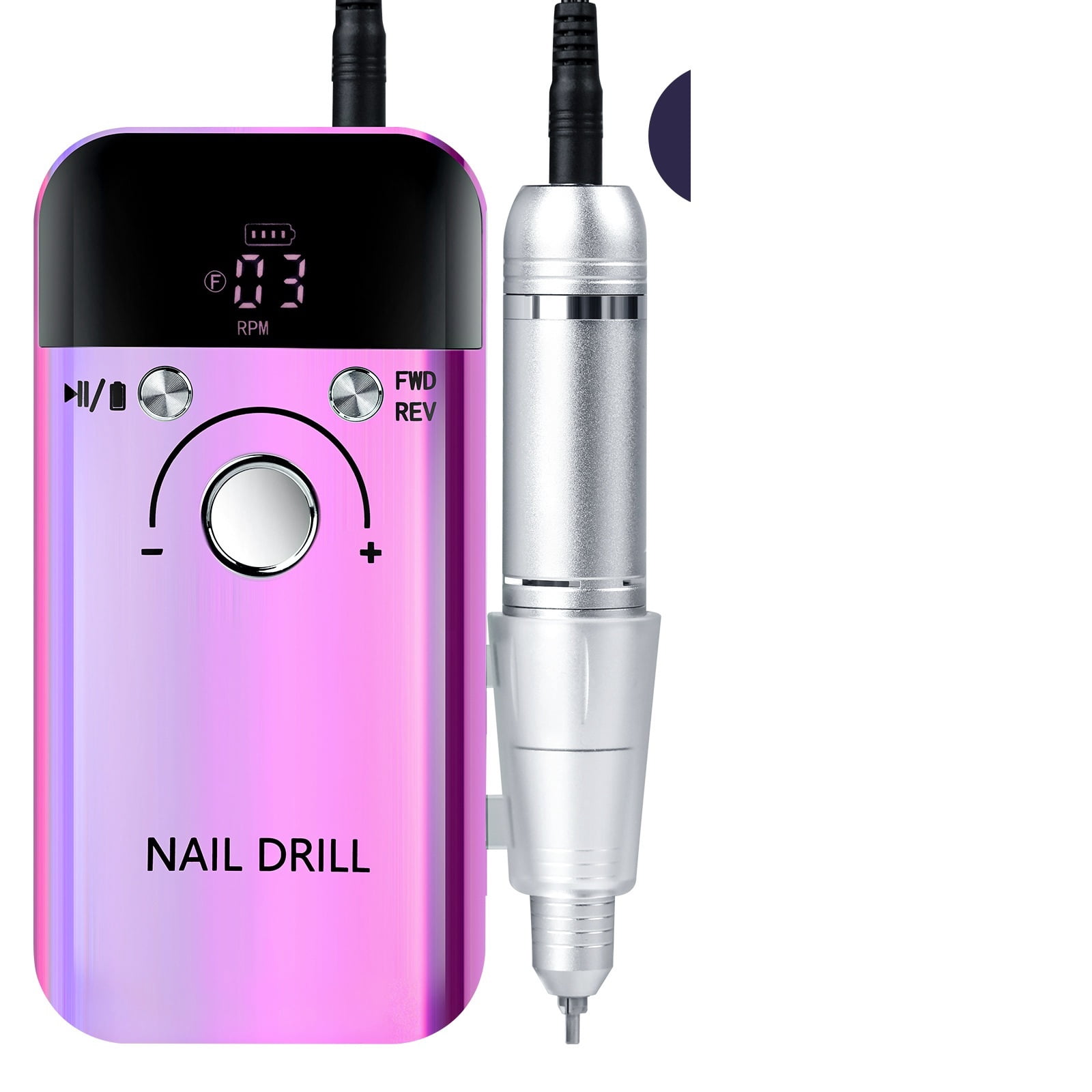 Professional Electric Nail Drill 45000 RPM Rechargeable Portable Manicure Pedicure Machine Kit with Bits