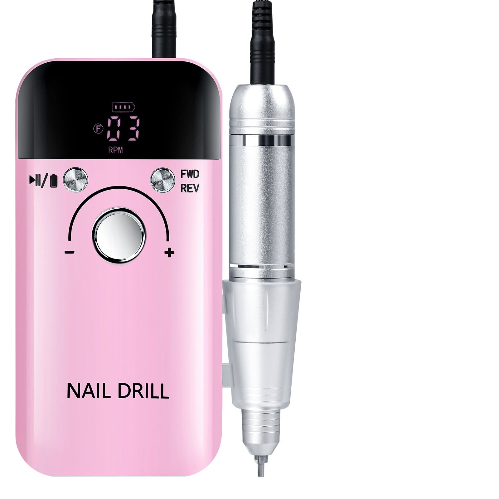 Professional Electric Nail Drill 45000 RPM Rechargeable Portable Manicure Pedicure Machine Kit with Bits